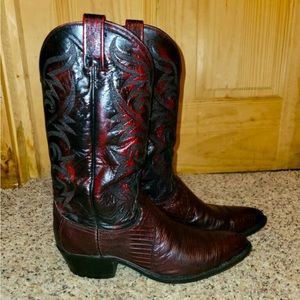Dan Post Teju lizard Mens cowboy boots 9.5D western pull on Boots